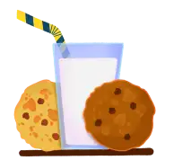 cookies et verre de lait